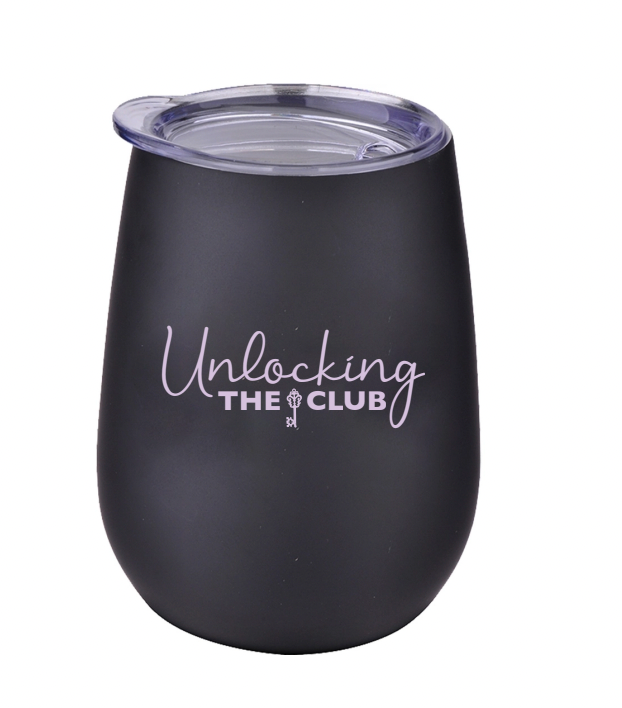 Unlocking the Club 12 oz Wine Tumbler - Black
